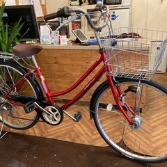 LEDオートライト】26インチ 6段変速 ブラウン