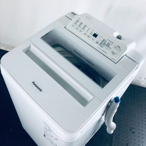 ID:se10274 パナソニック Panasonic 洗濯機 一人暮らし 大きめ 中古 2019年製 全自動洗濯機 7.0kg ホワイト 送風 乾燥機能付き NA-FA70H7  【リユース品：状態B】【送料無料】【設置費用無料】