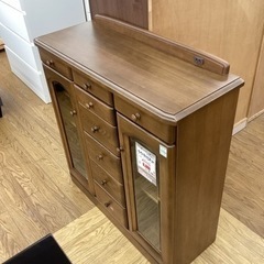 KJ-30【新入荷　リサイクル品】サイドキャビネット　ブラウン