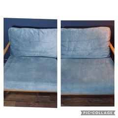 ☑️メル売約済 franctranc8万高級フェザークッション2人掛けソファー