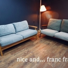 ☑️メル売約済　フランフランニコアンドカフェコーデ14万セット2人掛けソファ×2