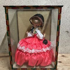 リボン フランス人形 ケース入 昭和レトロ 幅45cm×奥行39...