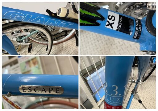 GIANT ロードバイク 自転車 GIANT ESCAPE ALUXX R3.1 28インチ XSサイズ 変速あり ブルー【ユーズドユーズ名古屋天白店】J2130