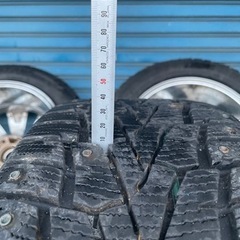 完売しました！17インチメッキアルミホイール5穴&スタッドレス×2+スパイクタイヤ×2中古