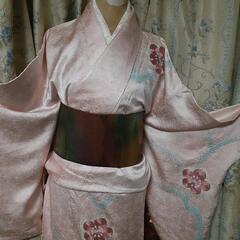 最終セール!正絹袷梅刺繍絞り入り訪問着物と袋帯セット