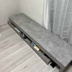 コンクリート調　テレビ台　ローテーブル　ディスプレイ