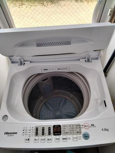 Hiense の洗濯機です。２ヶ月しかまだ使いません。ほうぼう新しいです。