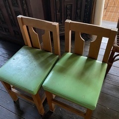 【100円】椅子(緑) 2脚セット②