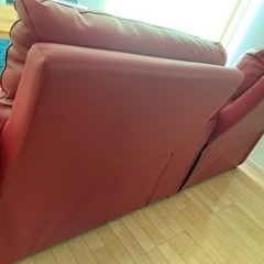 ワイド2人用電動本革リクライニングソファ 2モーター