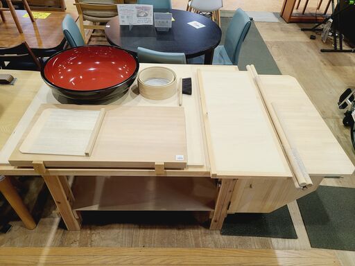 【愛品館市原店】そば打ちセット作業台付　【直接引取限定】