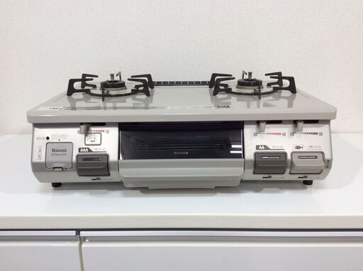 (10/15受渡済)YJT5436【RINNAI/リンナイ ガスコンロ 都市ガス】美品 2017年製 RT64JHS-L 家電 キッチン レンジ ガステーブル 左側強火 ホーロー