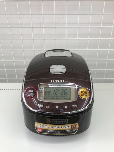 象印 圧力IH炊飯ジャー 極め炊き 3合炊き 2019年製 NP-RY05 中古品