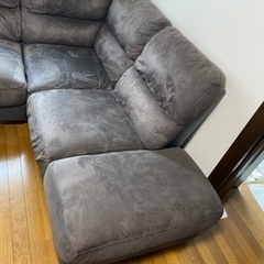 中古。L型ソファ グレー