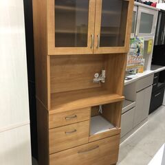 ニトリ キッチンボード 木目調 ナチュラル W(幅)79.5H(高さ)180.5×D(奥行き) 40cm ※クリーニング済み