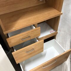 ニトリ キッチンボード 木目調 ナチュラル W(幅)79.5H(高さ)180.5×D(奥行き) 40cm ※クリーニング済み