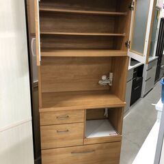 ニトリ キッチンボード 木目調 ナチュラル W(幅)79.5H(高さ)180.5×D(奥行き) 40cm ※クリーニング済み