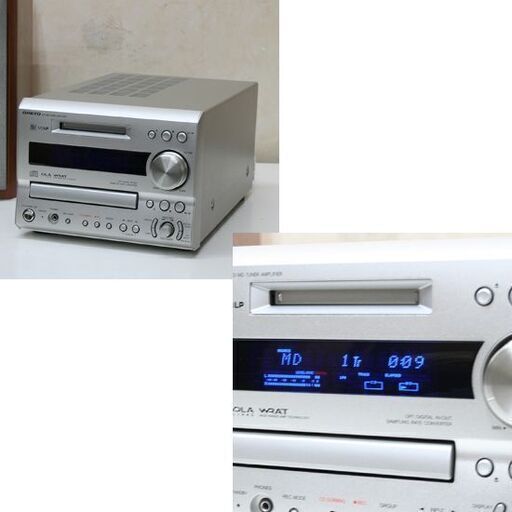 ONKYO CD/MDコンポ FR-SX7A (FR-X7A D-SX7A) 取説・リモコン付属 音出し確認済み 2004年製 札幌市 清田区 平岡