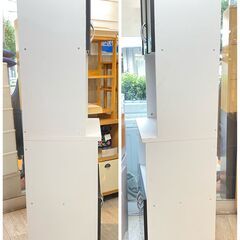 キッチンボード 幅60cm レンジボード レンジ台/食器棚/ブラック×ホワイト★買取帝国 志木店