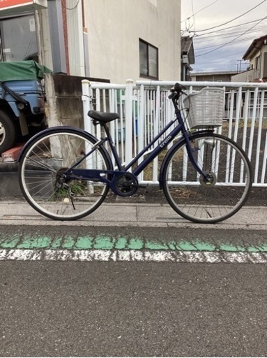 【中古自転車】27インチ(紺色) 外装6段