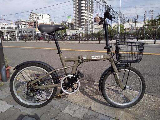 ♪ジモティー特価♪Jｅｅｐ シマノ製外装6段変速付き２0型折り畳み自転車　中古自転車