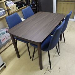 格安！美品！ウッド　北欧風　ダイニングセット　伸縮タイプ　イス4客付　4名～6名用　配送対応商品(配送料別)　野中企画