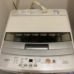 AQUA洗濯機 AQW-S45G(W) 4.5kg 2018年製