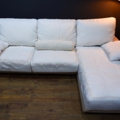 ☑️ヤフ売約済　首都圏送¥0〜大塚家具座り心地最高級2色カラーカバーセット超高密度クッションコーナーソファー
