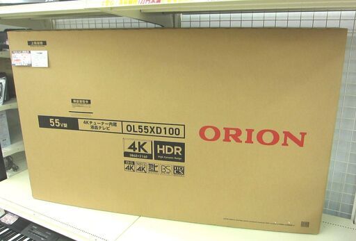 ORION 55V型 4Kチューナー内蔵液晶テレビ OL55XD100 未使用