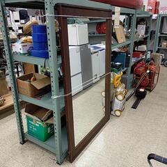 レトロ　大鏡　姿見　木製フレーム　※98147