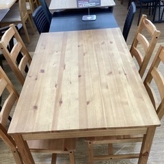 KJ-33【新入荷　リサイクル品】木製　ダイニング5点セット　ナチュラル