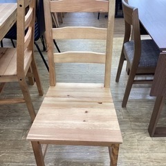 KJ-33【新入荷　リサイクル品】木製　ダイニング5点セット　ナチュラル