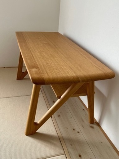受け渡し完了しました。極美品　国産　アサヒ家具　オーク材　センターテーブル