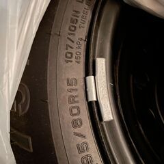 2022年 新車外し ハイエース200系 純正タイヤホイール 195/80R15 107/105N LT DUNLOP SP175n 4本