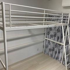 【ネット決済】IKEA ロフトベッドフレーム　SVARTA 白
