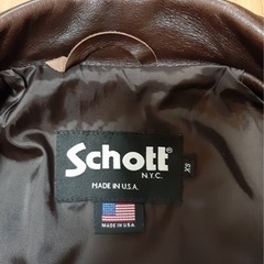 レザーカーコート　　革ジャン schott 