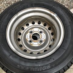 新品タイヤ★ホイール中古★145/80R12LT★ブリジストン製スタッドレス4本！145R12　6PR相当