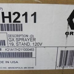 札幌白石区 新品 電気エアレススプレーヤー グラコ GRACO GX19 17H211