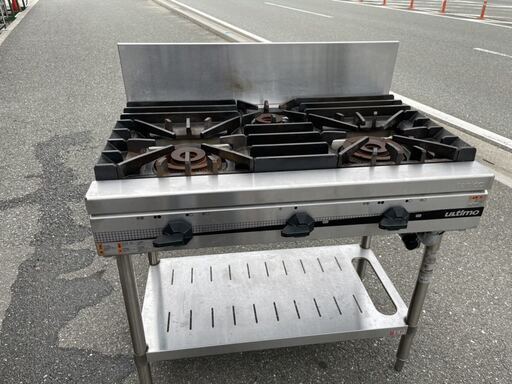 ■中古品 タニコー LPガスコンロ 3口コンロ TSGT-0921 2019年 900ｘ600ｘ800（1000）ｍｍ 動作問題なし■