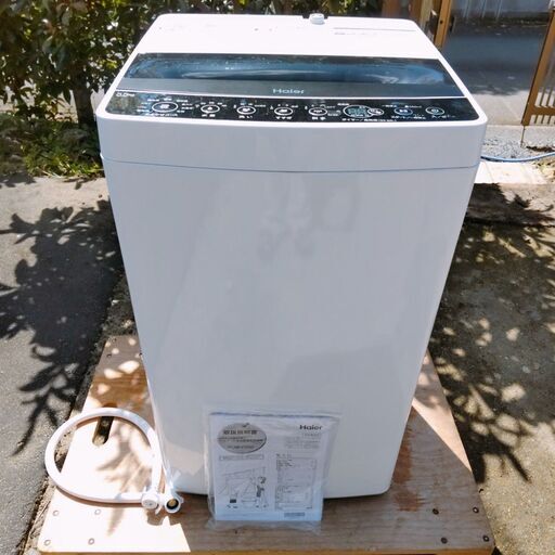 商談中 きれい 【2022年製】 Haier ハイアール 全自動洗濯機 5.5kg JW-C55D 高濃度洗浄 しわケア脱水 風乾燥 槽洗浄 洗濯機 家電