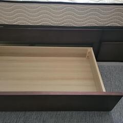 ニトリ　シングルベッド　マットレス付き　収納付き　ほぼ未使用