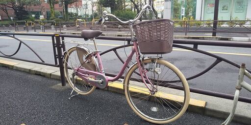 ◆リユース・リサイクル自転車・日本製パナソニック24インチ・ピンク・ホームサイクル