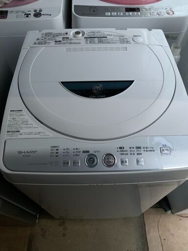☺最短当日配送可♡無料で配送及び設置いたします♡SHARP ES-FG45L 洗濯機 4.5キロ 2013年製☺SHA001の画像
