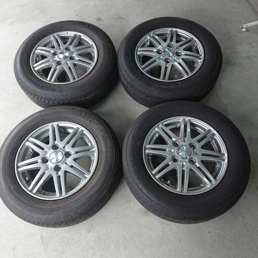 165/70R13 アルミホイール付きノーマルタイヤ 4本セット ブリヂストン