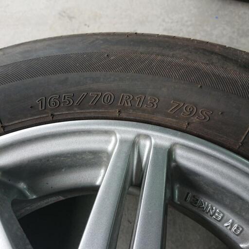 165/70R13 アルミホイール付きノーマルタイヤ 4本セット ブリヂストン