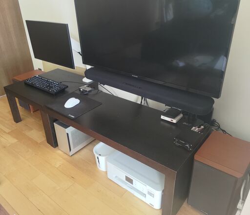 ドウシシャ TVボード ローテーブル＋ネストテーブルセット