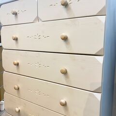 ニトリ LESTY 6段チェスト 北欧 カントリー調★買取帝国 志木店