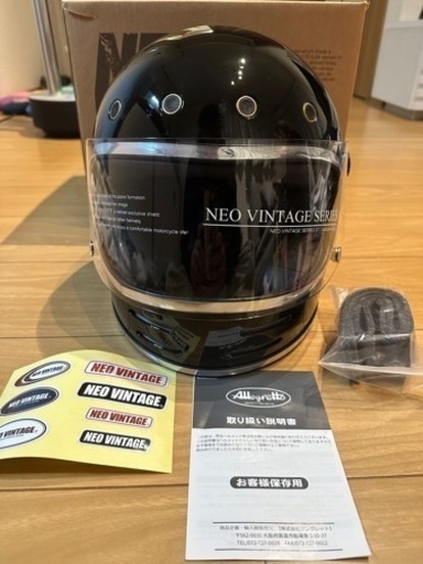 新品 未使用 レトロ ビンテージ フルフェイス ヘルメット NEO