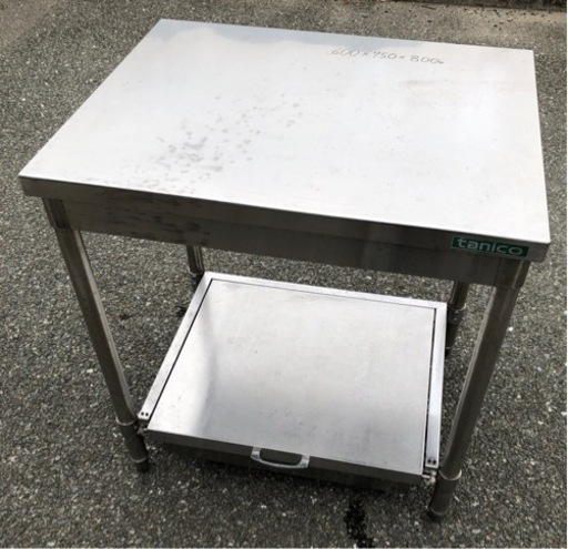 ⭐︎中古品　タニコー　作業台　750×600×850mm   厨房用品⭐︎