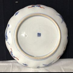 e1972 古伊万里 色絵 七寸皿 5枚 径21cm 輪花皿 錦手 割絵