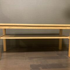 【美品】無印良品 木製ベンチ オーク材